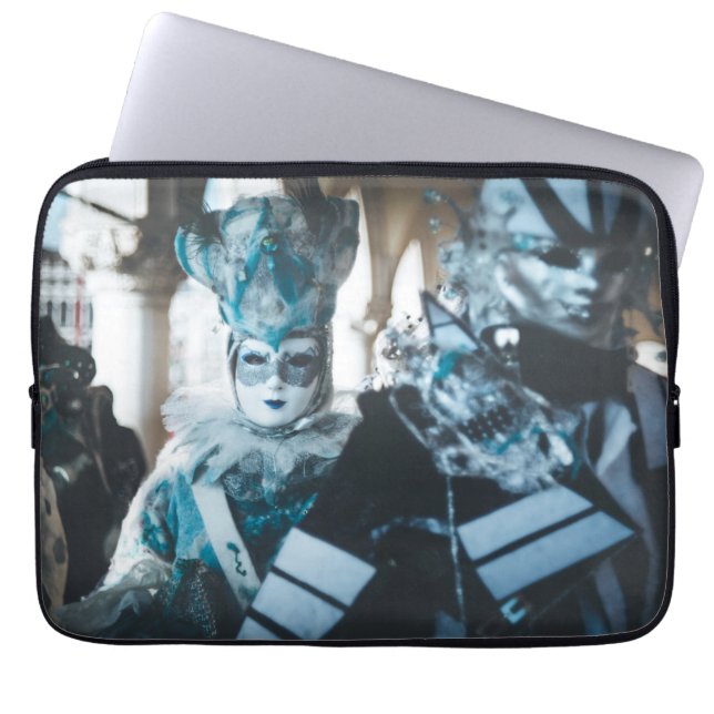 Funda Para Portátil Mascarillas de carnaval en Venecia, Italia (Frente)