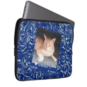 Funda Para Portátil mascota del gato fotográfico del marco del persona