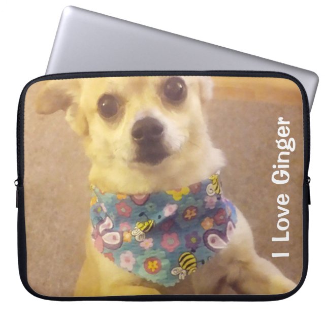 Funda Para Portátil Mascota personalizado Foto Mensaje o nombre person (Frente)