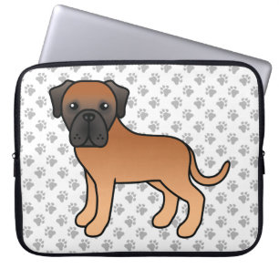 Funda Para Portátil Mastín inglés albaricoque Perro de dibujos animado