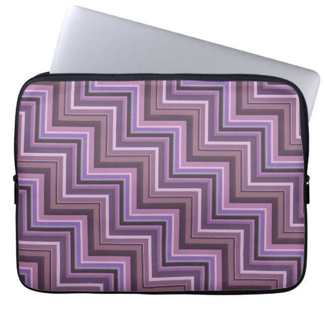 Funda Para Portátil Mauve stripes stairs pattern (Frente)