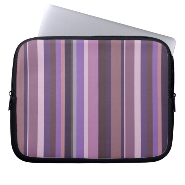 Funda Para Portátil Mauve vertical stripes (Frente)