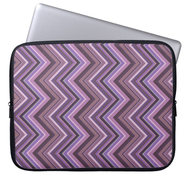 Funda Para Portátil Mauve zigzag stripes (Frente)