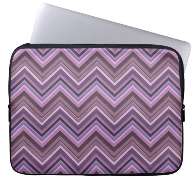 Funda Para Portátil Mauve zigzag stripes (Frente)