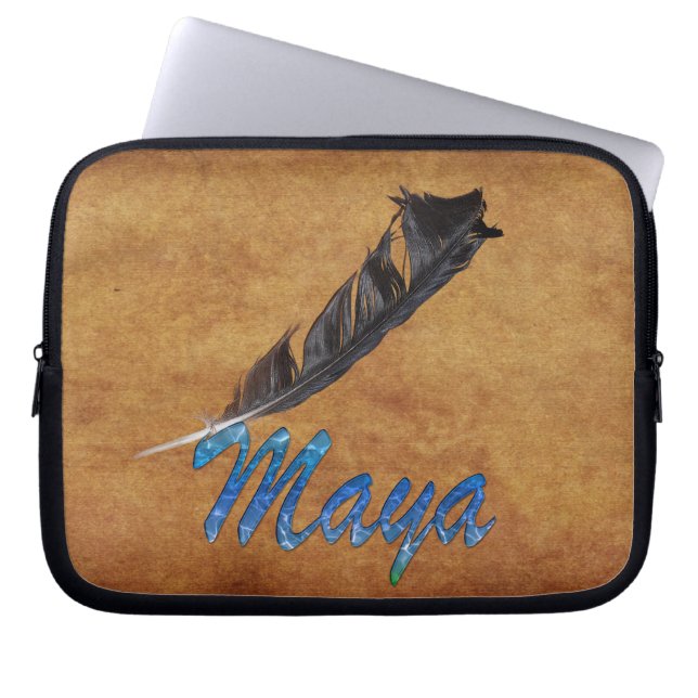 Funda Para Portátil Maya Nativo Americano Feather Laptop Sleeve (Frente)