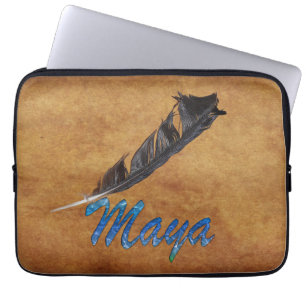 Funda Para Portátil Maya Nativo Americano Feather Laptop Sleeve