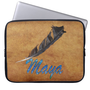 Funda Para Portátil Maya Nativo Americano Feather Laptop Sleeve