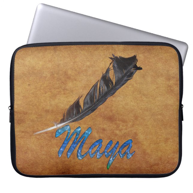 Funda Para Portátil Maya Nativo Americano Feather Laptop Sleeve (Frente)