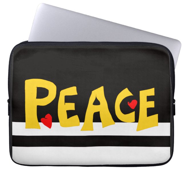 Funda Para Portátil MAZIPOODLES Paz Amarillo (Frente)