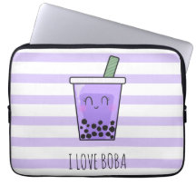 Me encanta Boba Kawaii Bubble Tea Taro Ube Purple