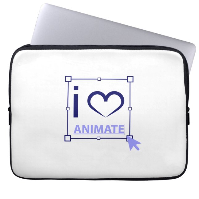 Funda Para Portátil Me encanta el animación (Frente)