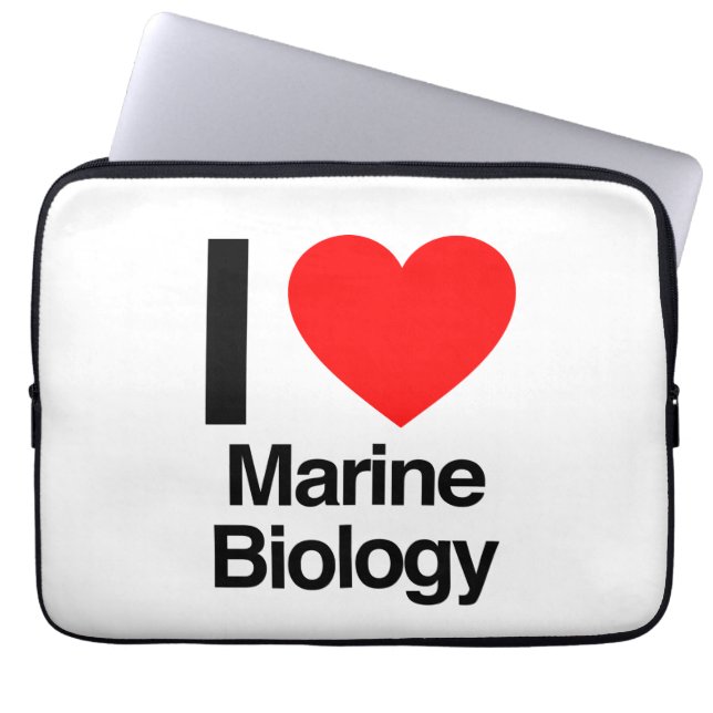Funda Para Portátil me encanta la biología marina (Frente)