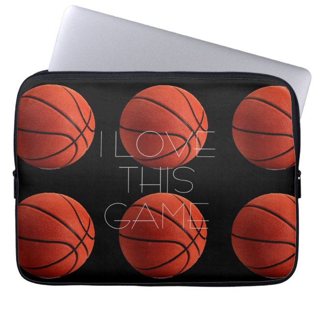 Funda Para Portátil Me encanta la cercanía al baloncesto (Frente)