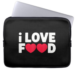 Funda Para Portátil Me encanta la comida Graciosa Regalo de comida par