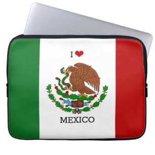 Funda Para Portátil me encanta méxico - bandera mexicana,