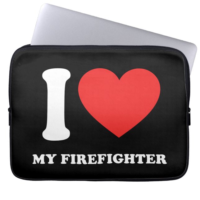 Funda Para Portátil Me Encanta Mi Bombero (Frente)