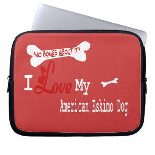 Funda Para Portátil Me encanta mi perro esquimal estadounidense