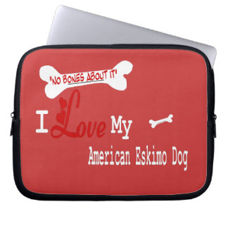 Funda Para Portátil Me encanta mi perro esquimal estadounidense