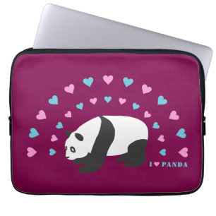 Funda Para Portátil Me encantan las mangas de los portátiles Panda