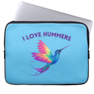 Funda Para Portátil Me encantan los hummers exóticos colibríes volando