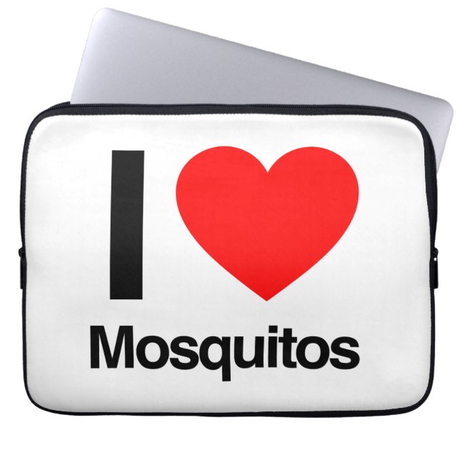 Funda Para Portátil me encantan los mosquitos (Frente)