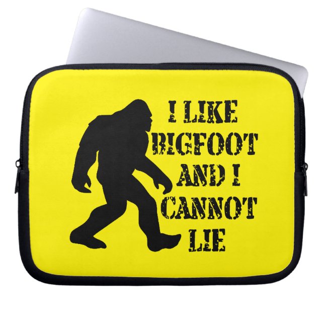 Funda Para Portátil Me gusta Bigfoot y no puedo mentir (Frente)