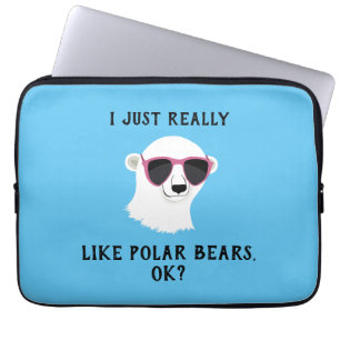 Funda Para Portátil Me Gusta Mucho Los Osos Polares.