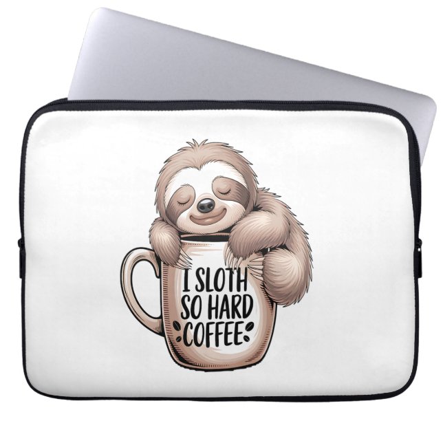 Funda Para Portátil Me Sloth sin café (Frente)