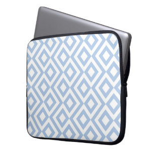 Funda Para Portátil Meander azul claro y blanco