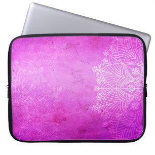 Funda Para Portátil Mediación de diseño rosa de Mandala zen