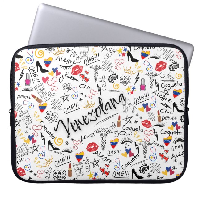 Funda Para Portátil Médica General Venezolana | Orgullo Profesional ve (Frente)