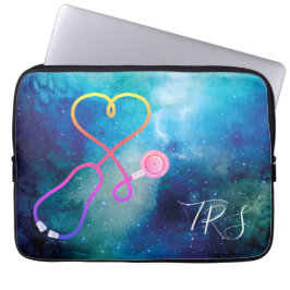 Funda Para Portátil Médica médico o enfermera Blue Universe