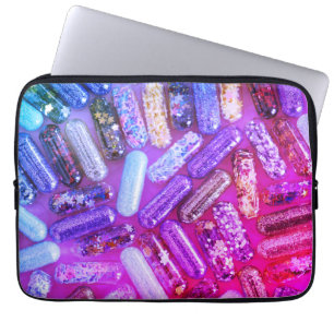 Funda Para Portátil Medicación colorida para purpurina de píldoras de 