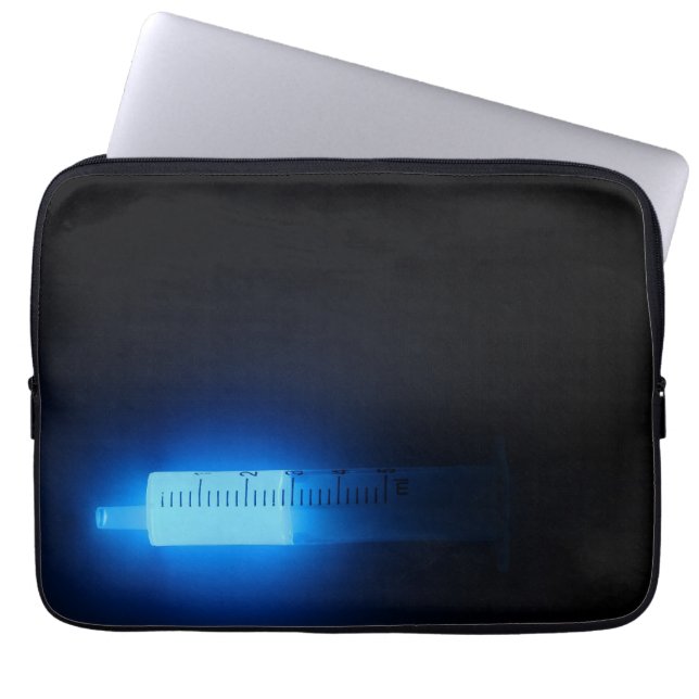 Funda Para Portátil Medicina, luminiscencia azul (Frente)