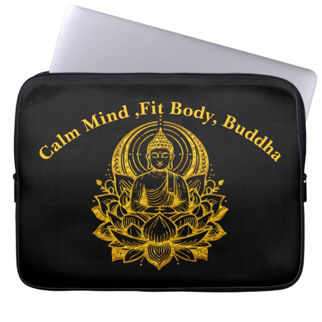 Funda Para Portátil Meditar Buda en Lotus (Frente)
