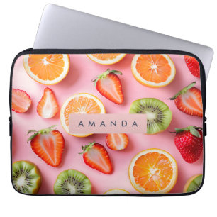Funda Para Portátil Medley de Frutas Veraniegas Vibrantes Personalizad
