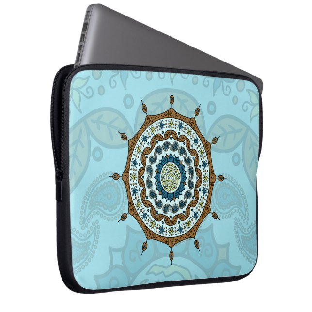 Funda Para Portátil Mehndi Fantasy Copper Laptop Sleeve (Anverso derecho)