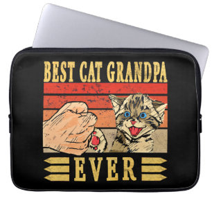 Funda Para Portátil Mejor Abuelo de Gato, Cumpleaños del Día de los Pa