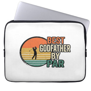 Funda Para Portátil Mejor padrino por Par Vintage Golf Vector Design_1