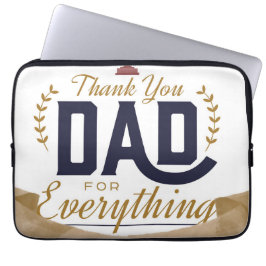 Funda Para Portátil Mejor Papá – Diseño de Agradecimiento