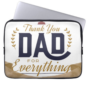 Funda Para Portátil Mejor Papá – Diseño de Agradecimiento