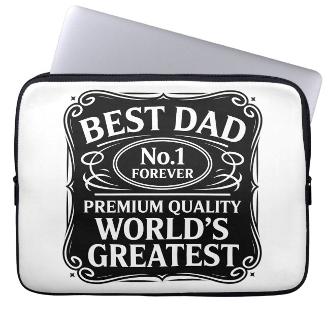 Funda Para Portátil Mejor Papá Nunca (Frente)
