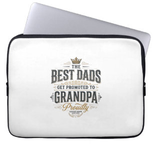 Funda Para Portátil Mejores papás ascendidos a diseño de camiseta vint