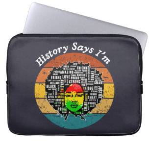 Funda Para Portátil Melanin Chica mujer negra Mes de historia negra