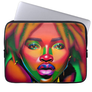 Funda Para Portátil Melanin Melanin Chica Negro Poppin Junetdecimo Rei