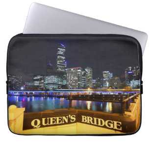 Funda Para Portátil Melbourne CBD Queens Bridge City Lights
