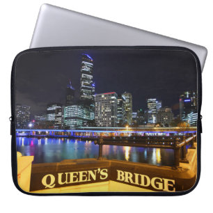 Funda Para Portátil Melbourne CBD Queens Bridge City Lights