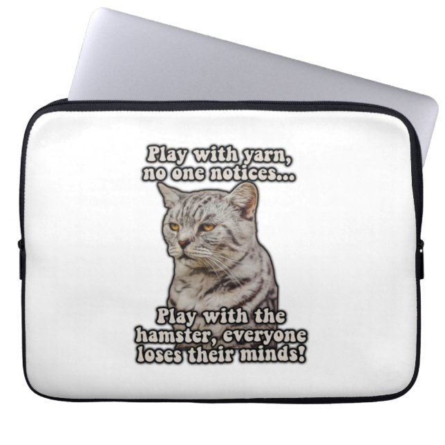 Funda Para Portátil Meme de gato enojado para los amantes de los gatos (Frente)