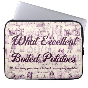 Funda Para Portátil Meme del Orgullo y el Prejuicio de las Papas Púrpu