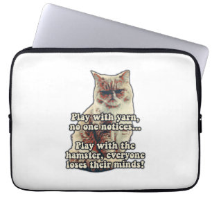 Funda Para Portátil Meme divertido de gato enojado para personas de ga